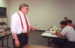 Professor Albert teaching a class
